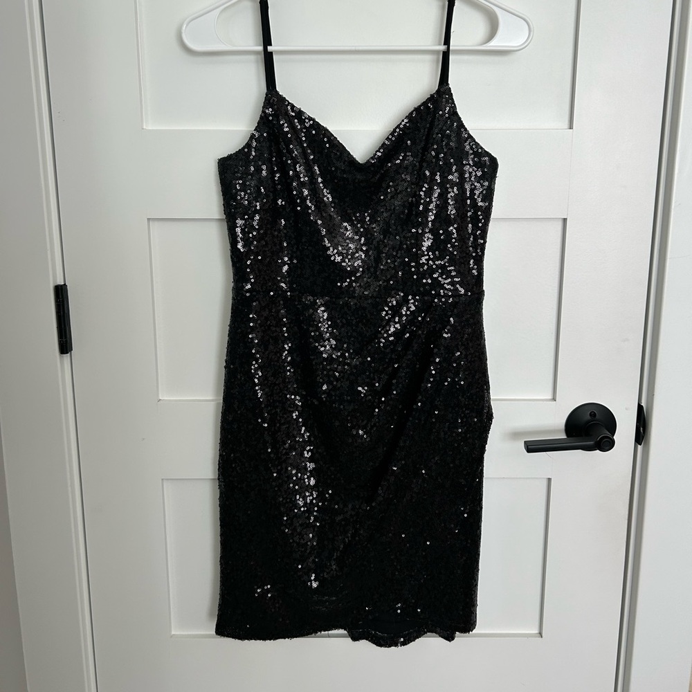 JCPenney Black Sequin Mini Dress